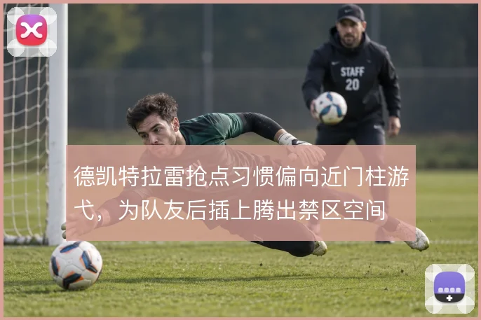 德凯特拉雷抢点习惯偏向近门柱游弋,为队友后插上腾出禁区空间